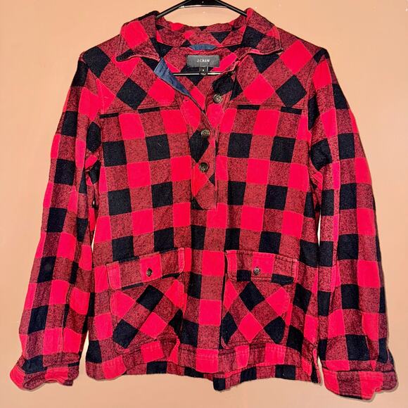 J. Crew Women's Red Plaid Button Down Shirt - Size Small - Picture 1 of 9